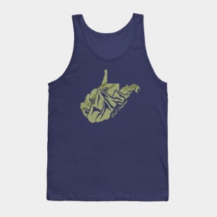 Bike West Virginia State Outline Olive Mountain Biking VA Biker Art Tank Top